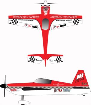 Aeroworks Extra 260 red-white Graphic Package